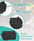 Normally Open Micro Switch Pack Of Four 20A 250VAC SPST Pin Plunger Interlock Workhorse Industrial Grade For Door Safety And Limit Control Compatible With Honeywell V7 1S37D13