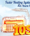 Heavy Duty Handheld Steam Cleaner 10s Rapid Heat image showcasing faster heating system with visible steam output.