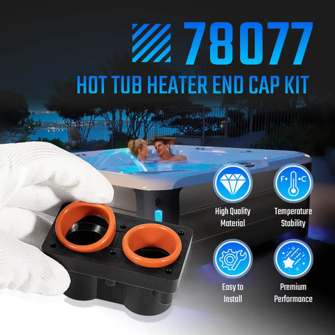 All In One Hot Tub Heater End Cap Kit With Rubber Gaskets Aluminum Strips And Screws Universal Fit For Hot Springs Limelight Tiger River Heaters