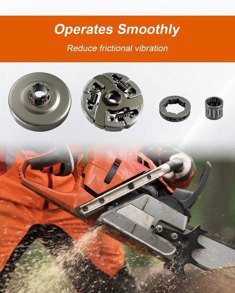 3/8-7T Clutch Drum Rim Sprocket Needle Bearing Kit for Husqvarna 3120 3120XP 394XP 395XP Chainsaws And Jonsered 2094 2095 Models