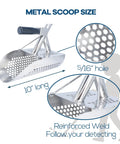 Heavy Duty Sand Scoop For Metal Detecting With Long Handle Stainless Steel Detector Shovel For Beach Treasure Hunting details