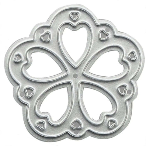 Floral pattern die from Nine Piece Flower Die Set For Card Making And Scrapbooking, Carbon Steel Cutting Dies For Floral Patterns And Snowflake Designs