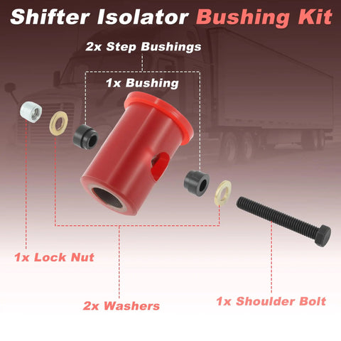 Road Warrior Shifter Isolator Bushing Kit For Eaton Fuller Heavy Rigs Replacement Fits Freightliner Kenworth Peterbilt Mack Volvo K3399 MS99-63399, includes bushings and bolt.