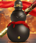 900ml Hydration Bottle With Gourd Inspired Shape For Hikers And Campers, black bottle with red accent, outdoor water container