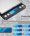 Pocket Digital Kitchen Scale For Jewelry And Cooking, 500g Capacity With 0.01g Precision, Backlit LCD Display, Black