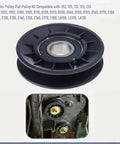 Top Tier GX20286 And GX20287 Grass Mower Belt V Idler Pulley Kits That Are Totally Compatible With John 102 To D170 Models For A Smooth Ride, black plastic