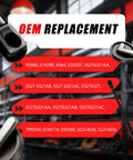 Front Hood Gas Struts Shocks for Dodge Ram with OEM replacement part numbers shown on a red arrow list