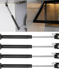 10 Pack 10 Inch Gas Struts For Cabinets 100N 22.5 Lbs Heavy Duty Lid Support pneumatic lift shocks, installed and uninstalled views