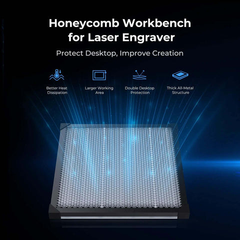 Creality Honeycomb Workbench for Laser Engraver, 500x500mm aluminum honeycomb bed
