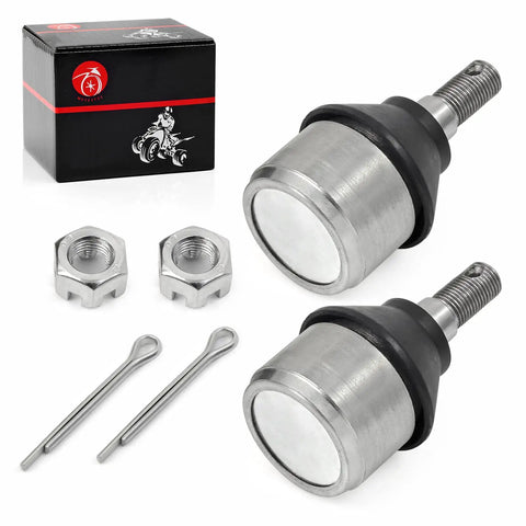 Beefy Lower Ball Joint For ATV And UTV Models Including Sportsman Scrambler Trail Blazer Trail Boss Big Boss And Ranger Fits 250 300 325 330 400 450 500 570 700 800 Replacement Part 2-pack with cotter pins and nuts