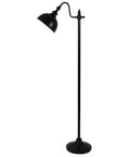 Sweet Matte Black Steel Pharmacy Floor Lamp Featuring Matching Metal Shade And Easy Rotary Switch Ideal For Brightening Up Your Living Room Office Or Cozy Reading Nook With Vintage Meets Modern Vibes