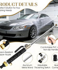 Heavy Duty Garden Power Washer Kit With Quick Connect Wand, Two Nozzles, Flexible Lance, washing a car in driveway
