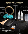 Fishing Rod Repair Kit With Epoxy, 10 Carbon Fiber Sticks, Wrapping Thread, Tape, Sandpaper, Brush, Scissors And Storage Box