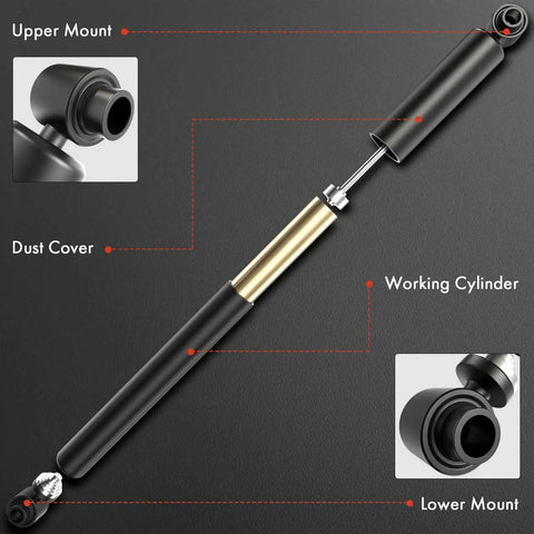 Volvo Cab Shock Absorber Gas Type For VAH VHD VN VNL VNM VNX VT Sleeper Cab Left Or Right Mount parts diagram