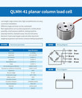 Bellows Load Cell Sensor For Precision Weight And Force Measurement, Stainless Steel, 0.2 Percent Accuracy, 2m Cable, Range Options From 0-50kg Up To 0-2000kg, Great For Test Benches, Weighing, And Industrial Use. QLMH-41 planar column load cell