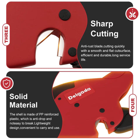 Close-up of Auto Wire Stripper And Cutter 2 In 1 showing sharp cutting blade and solid material with red PP reinforced plastic.