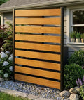 Wood Outdoor Privacy Fence Screen For Air Conditioner Unit, Trash Can Enclosure And Pool Gear, 60 Inch High by 38 Inch Wide
