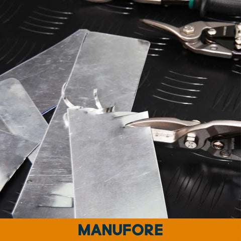 Three Piece Aviation Tin Snips Set 10 Inch Left Cut Right Cut And Straight Cut Metal Shears Heavy Duty Chrome Vanadium Steel CR V
