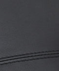 Close-up of black faux leather texture on Manual Recliner With Ottoman For RV And Small Spaces 360 Degree Swivel