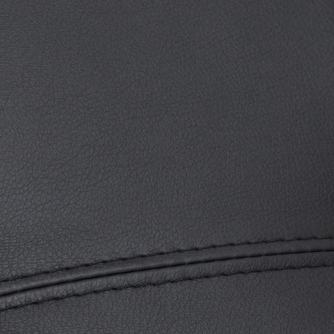 Close-up of black faux leather texture on Manual Recliner With Ottoman For RV And Small Spaces 360 Degree Swivel