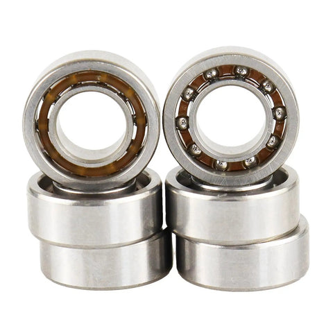 Ten Piece R188 Deep Groove Ball Bearings With Nylon Cages And C3 Clearance Optimized For Fidget Spinners showcasing precision and low drag performance.