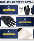 Two Pairs Heavy Duty Chemical Resistant Rubber Gloves For Industrial Cleaning And Dishwashing Acid Alkali Safe Hazmat Ready with diamond grip design.