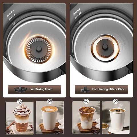 Barista Quality Milk Frother And Steamer 4 In 1 Electric Foam Maker With 24oz Detachable Stainless Jug Hot Cold Foam Views