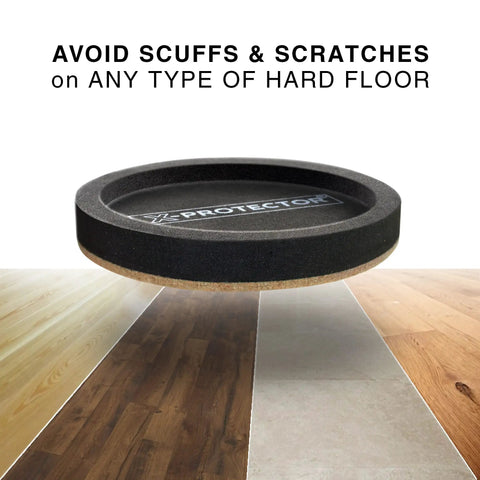 Heavy Duty Felt Furniture Sliders For Hardwood Floors Premium Floor Savers on a hardwood surface demonstrating smooth glide.