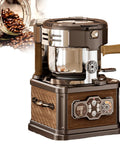 Kick Your Morning Routine Up A Notch With This Awesome 220V Automatic Coffee Bean Roaster Featuring A Clear Viewing Window Ultra Low Decibel Shell Collector And Custom Heat Dials For Next Level Home Barista Vibes, showcasing stainless steel body and wood accents.