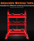 Heavy Duty 12 Ton Hydraulic Shop Floor Press With H Frame And Steel Plates Adjustable Working Table
