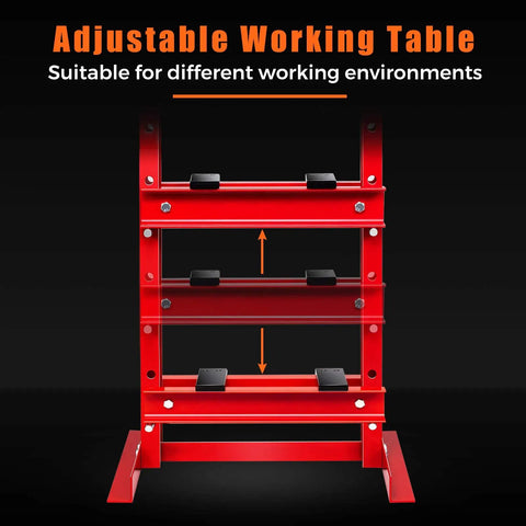 Heavy Duty 12 Ton Hydraulic Shop Floor Press With H Frame And Steel Plates Adjustable Working Table
