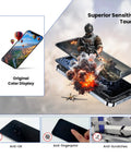 IPhone 11 Screen Replacement Kit 6.1 Inch LCD Digitizer Assembly With 3D Touch Tools Tempered Glass Waterproof Frame Adhesive And Complete Repair Set For Crystal Clear Display shown with graphics highlighting original color and sensitive touch features.