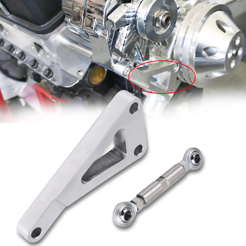 Super Sleek Polished Aluminum Alternator Bracket Kit For Ycauty Sbc 350 Small Block Engine Billet Build Perfect For Serpentine V Belt Swaps And High Performance Street Rides, polished aluminum bracket and link kit mounted on SBC engine