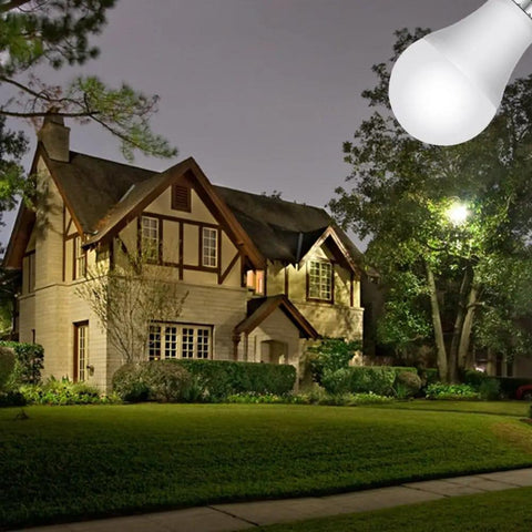 Dusk To Dawn Smart Sensor Light Bulbs 12W 100W Equivalent E26 Cool White 6000K 1000LM Auto On Off Outdoor Indoor Security Lighting For Porch Garage Garden Patio 2 Pack with house.