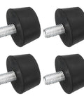 4 Pack Thread Adjustable Leveling Feet Rubber Furniture Feet With M8 X 15mm Studs For Tables And Chairs Floor Protection
