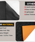 Close-up view of Heavy Duty Oil Spill Mat For Garage Floors 64 By 32 Inches With Rubber Backing, highlighting material differences.