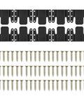 Lock Down Your Sectional Couch With These Heavy Duty Sofa Stabilizers That Stop Shifting Cold Keep Things Tight For A Slick Living Room Setup Includes Durable Interlock Brackets Plus Stainless Steel Bolts, featuring black metal clips and screws.
