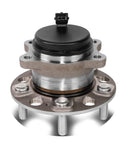 Rear Wheel Bearing Hub Assembly With Speed Sensor Bolt-On Replacement For Hyundai Sonata 2015-2018 Tucson 2016-2019 Kia Cadenza 2017-2018 Optima 2016-2019 Sportage 2017-2019 Steel Construction FWD, shown in steel construction with sensor and bolt-on design.