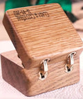 Concealed Cabinet Hinges Copper Barrels Cylindrical Hideaway Hardware in wooden box, visible brass finish, modern decor use
