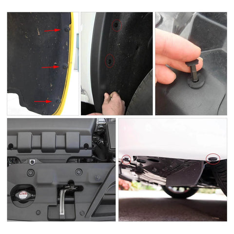 Universal Plastic Fender Clips Kit 200 Pcs Push Bumper Fasteners Rivet Clips With 6 Sizes For Auto Body Bumper Fender Trim