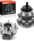 Two Pack Rear Wheel Bearing And Hub Assemblies With ABS And 5 Lug, Fits Toyota Highlander 2014-2020 And Lexus RX350 2010-2019, RX350L 2018-2019, RX450h 2010-2015, FWD Only shown with box packaging.