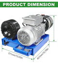 Industrial Grade Electric Hydraulic Hose Press Automatic Crimping Machine For High Pressure Pipe And Fitting Setup dimensions and motor details.