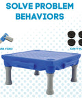 KLIMB Training Platform Kit for Dogs Pro with USB video and safety plugs, blue base and gray legs for behavior and agility.