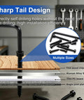 Sharp tail design of 430 Piece No Sweat M3 Hex Socket Self Tapping Screws Assortment Kit In Black Carbon Steel With Allen Keys for wood assembly.
