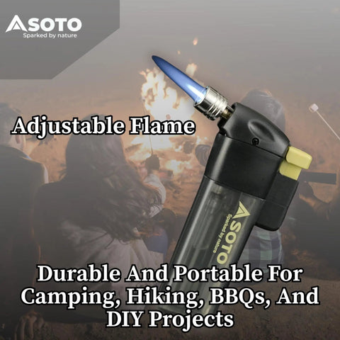 Compact Windproof Butane Torch Lighter Refillable Pocket Flame Tool For Camping Hiking Grilling And DIY Projects Adjustable Flame