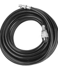 Total Game Changer 7.5 Meter PVC Air Hose Kit With Lightning Fast Quick Connect Fittings For Pneumatic Tools And Air Compressor Units black coiled hose