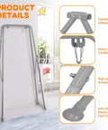 Heavy Duty Foldable Baby Swing Stand A Frame Metal Swing Stand for Backyard and Indoor Outdoor Use illustrating components and setup