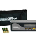Magnetic Digital Level 6 Inch With Auto Inversion For Overhead Readings and accessories beside a black case