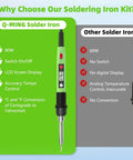 Comparison of Q-MING 80W High Power Soldering Iron Kit With Digital LCD Temperature Display Ceramic Heater and other solder iron
