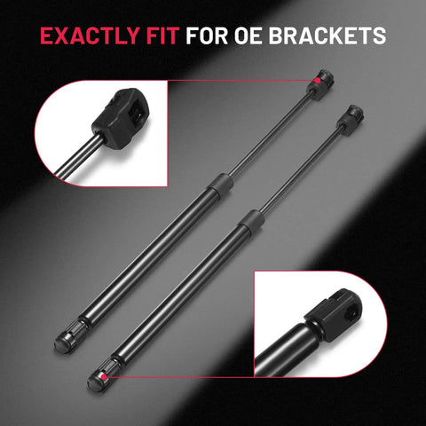 Front Hood Lift Supports Gas Spring Set For Lincoln Mark LT And 2004 to 2008 F150, 2 Pack Ball Studless Hood Struts